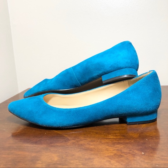 Talbots Shoes - Talbots bright blue suede flats size 6.5